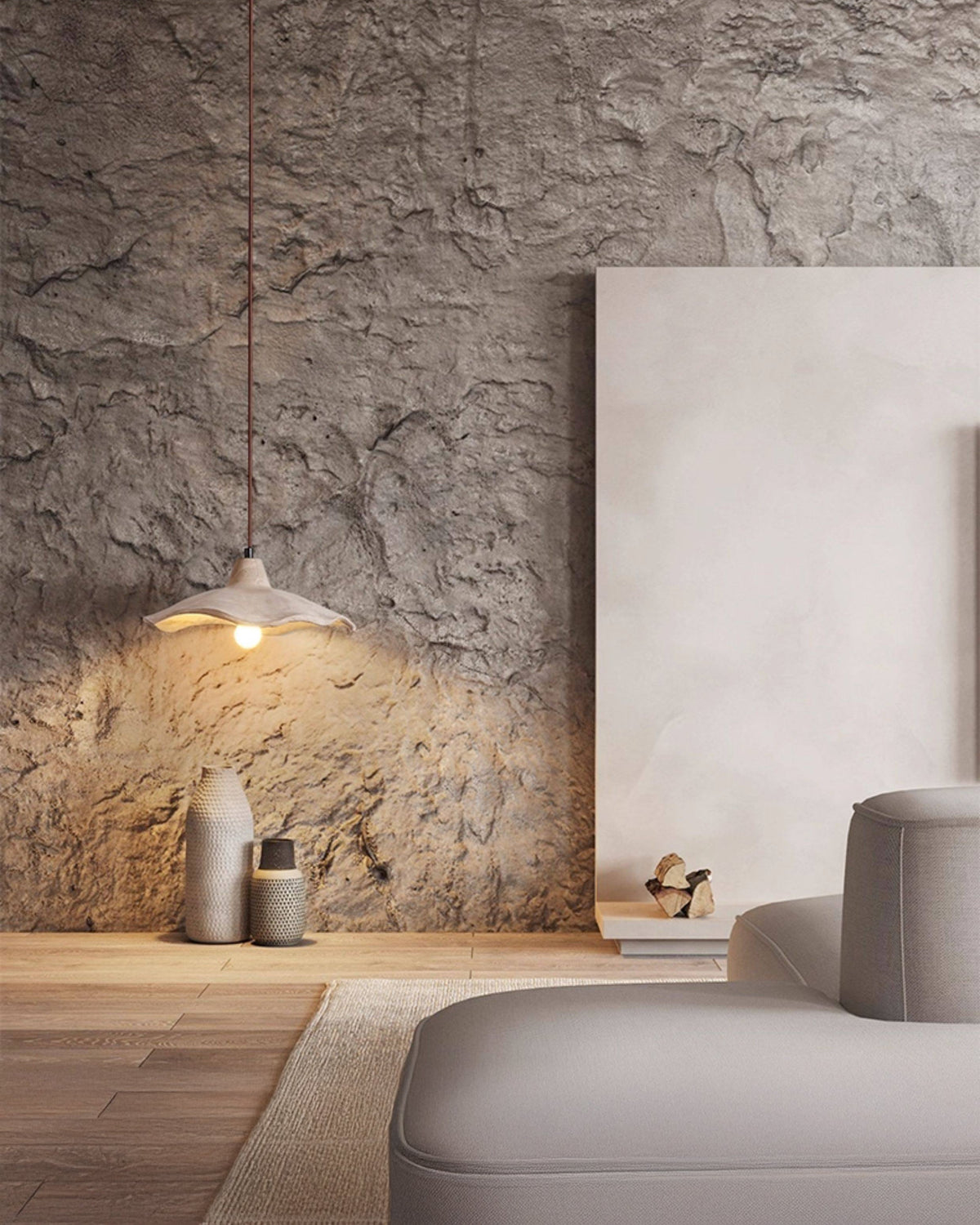 WOMO Modern Flower Cement Pendant Light - WM3102 — product view 6