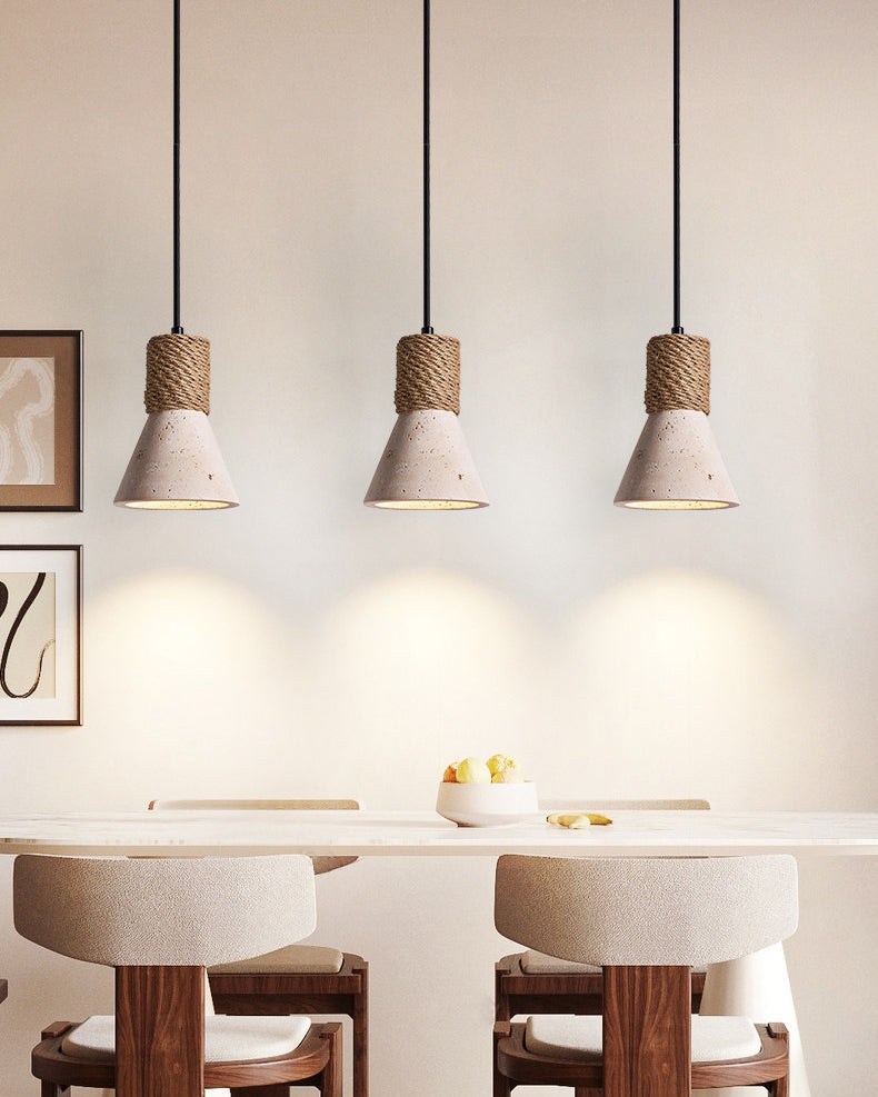 WOMO Travertine Cone Pendant Light - WM3106 — product view 4