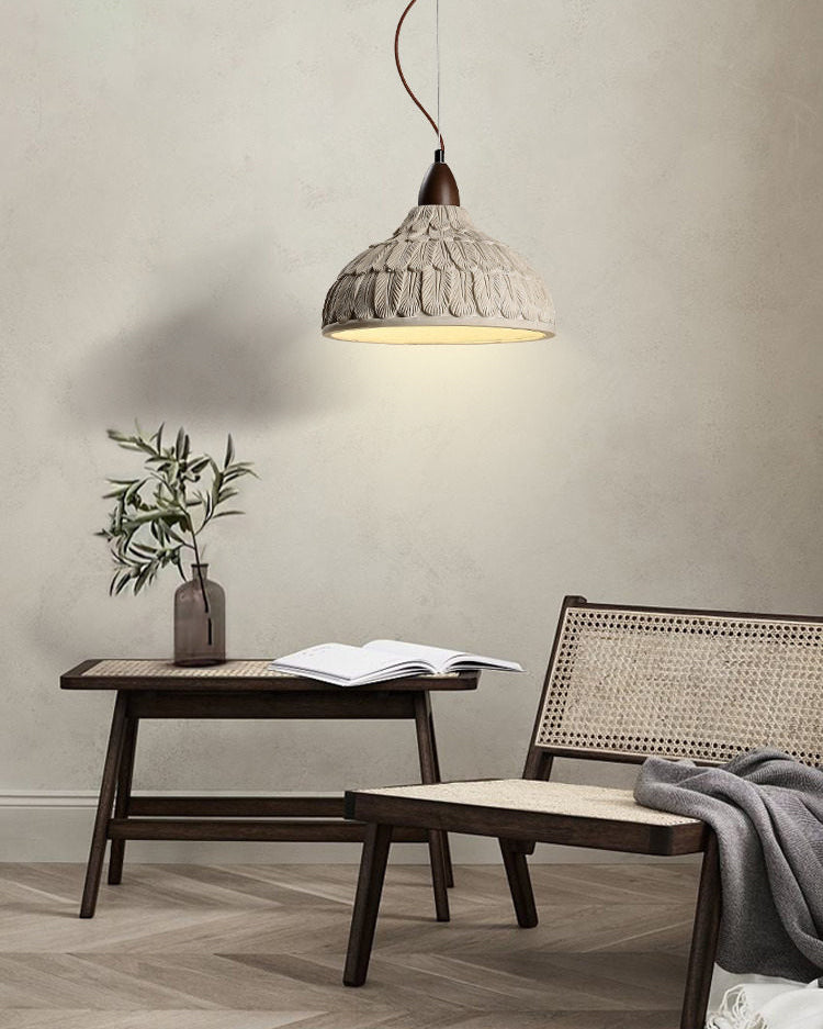 WOMO Engraving Dome Cement Pendant Light-WM3114 — product view 7