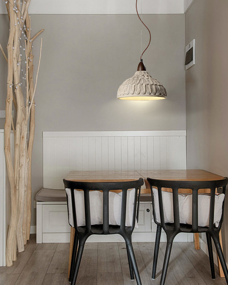 WOMO Engraving Dome Cement Pendant Light-WM3114 — product view 3