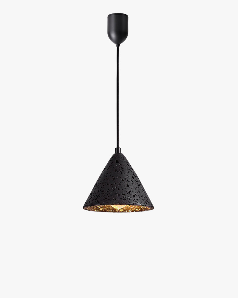 WOMO Black Travertine Cone Pendant Light - WM3122 — product view 1