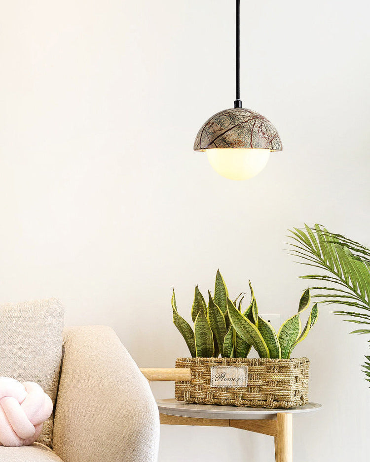 WOMO Travertine Globe Pendant Light - WM3125 — product view 4