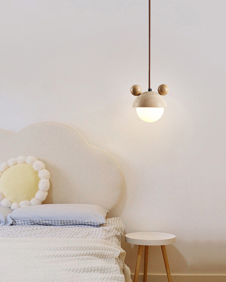WOMO Travertine Globe Pendant Light - WM3125 — product view 5