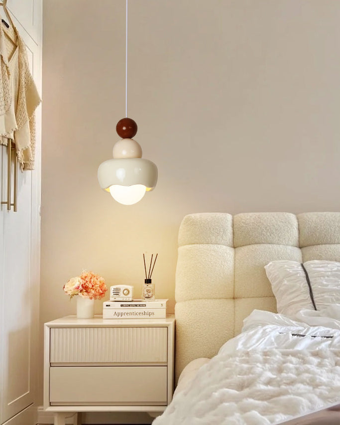 WOMO Resin Glass Flower Pendant Light - WM3133 — product view 2