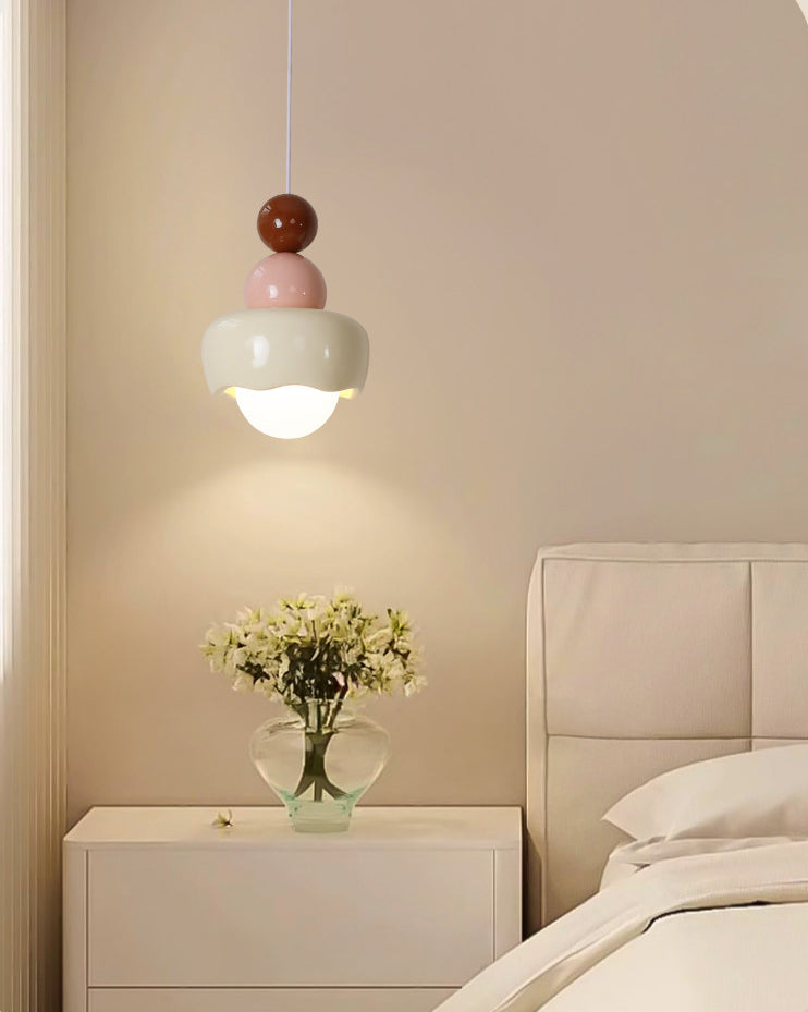WOMO Resin Glass Flower Pendant Light - WM3133 — product view 6