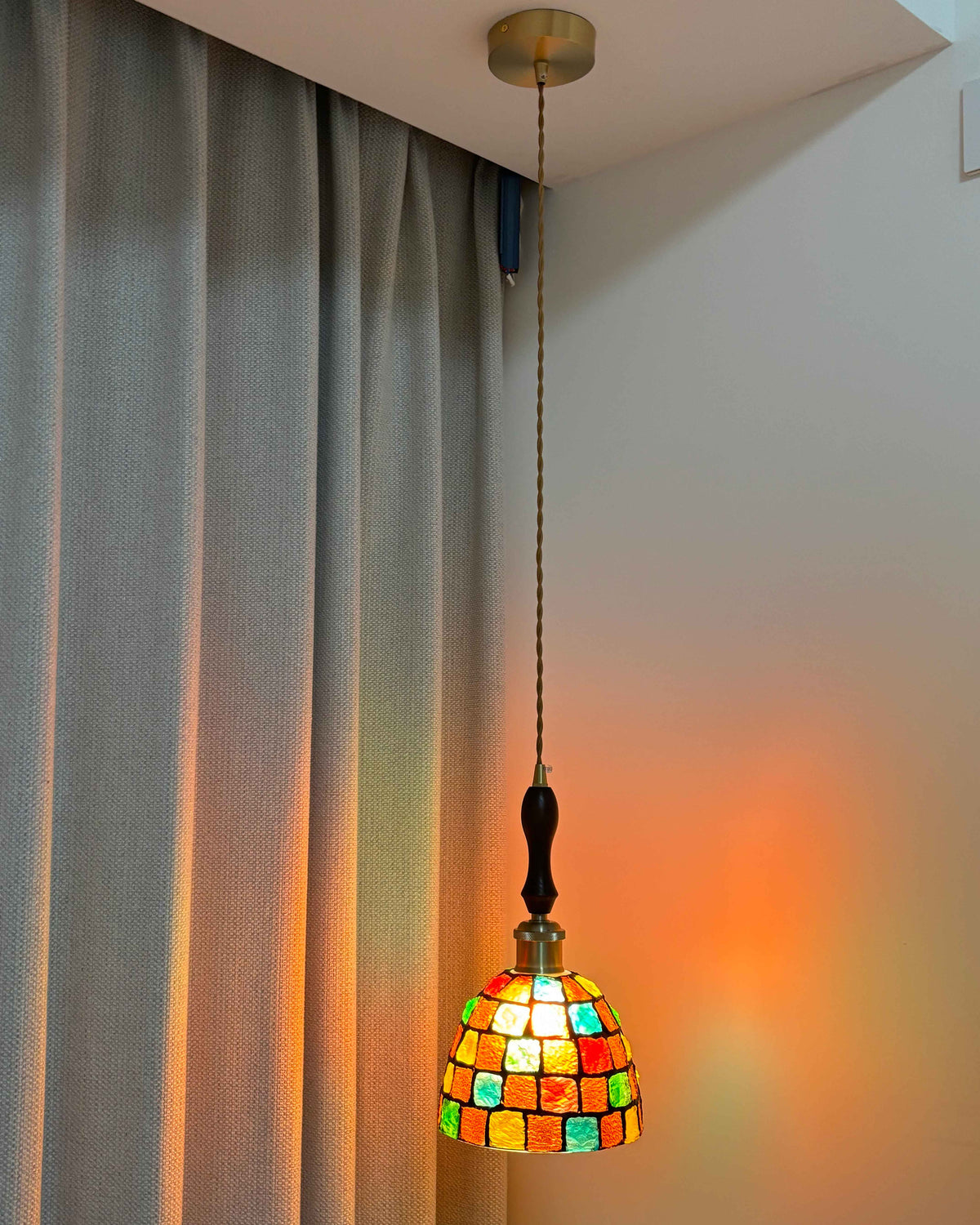 WOMO Art Glass Bell Pendant Light - WM3139 — product view 6