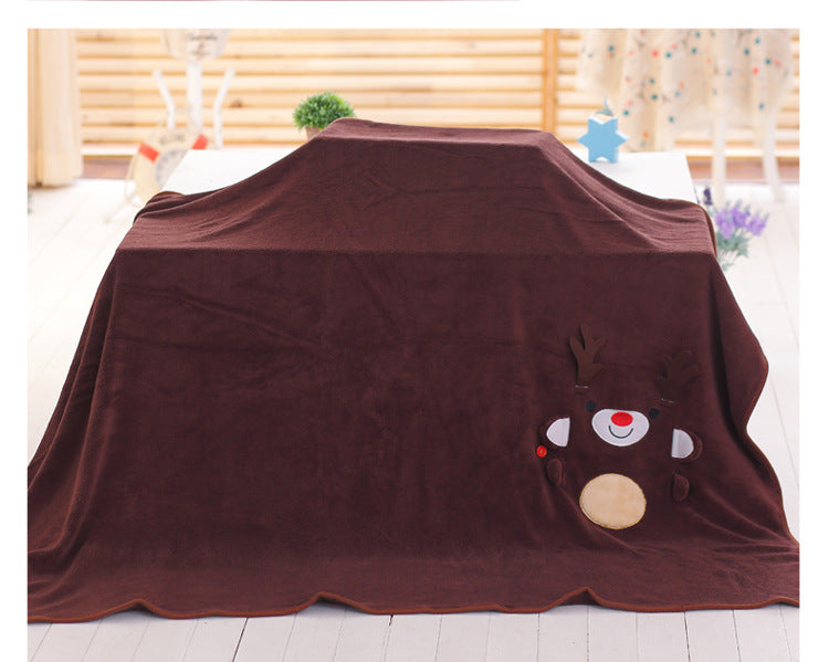Cartoon Double Sided Flannel Christmas Blanket — product view 7