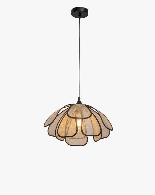 WOMO Flower Shape Fabric Pendant Light-WM3151 — product view 1