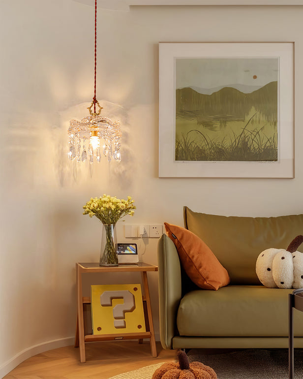 WOMO Crystal Fringe Pendant Light-WM3153 — product view 2