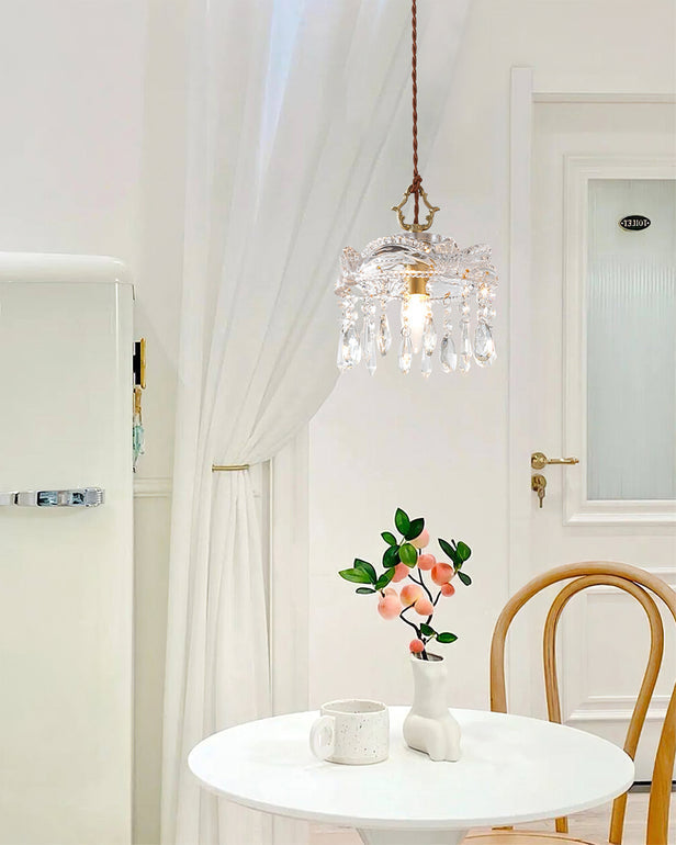 WOMO Crystal Fringe Pendant Light-WM3153 — product view 4