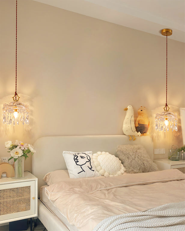 WOMO Crystal Fringe Pendant Light-WM3153 — product view 7