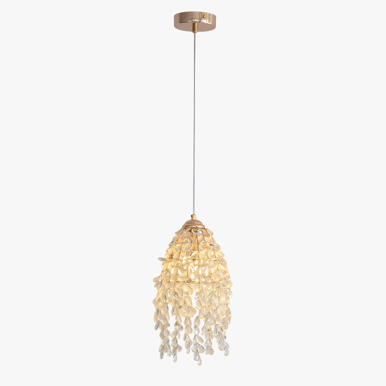 WOMO Glass Fringe Pendant Light-WM3154 — product view 7