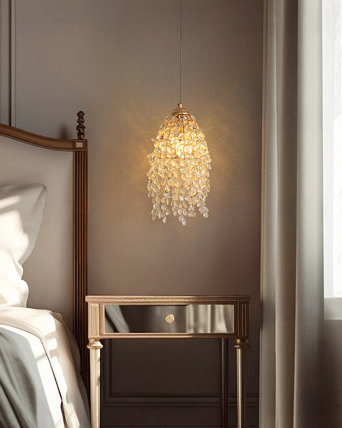 WOMO Glass Fringe Pendant Light-WM3154 — product view 2