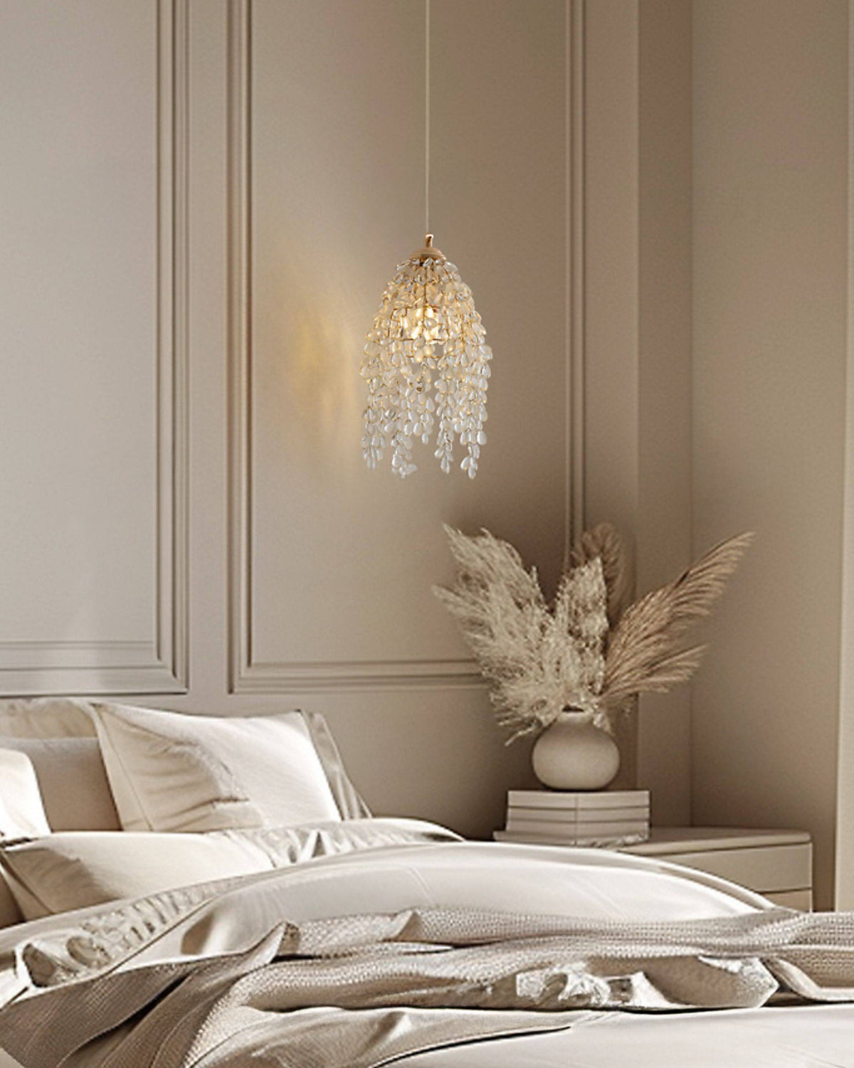 WOMO Glass Fringe Pendant Light-WM3154 — product view 4