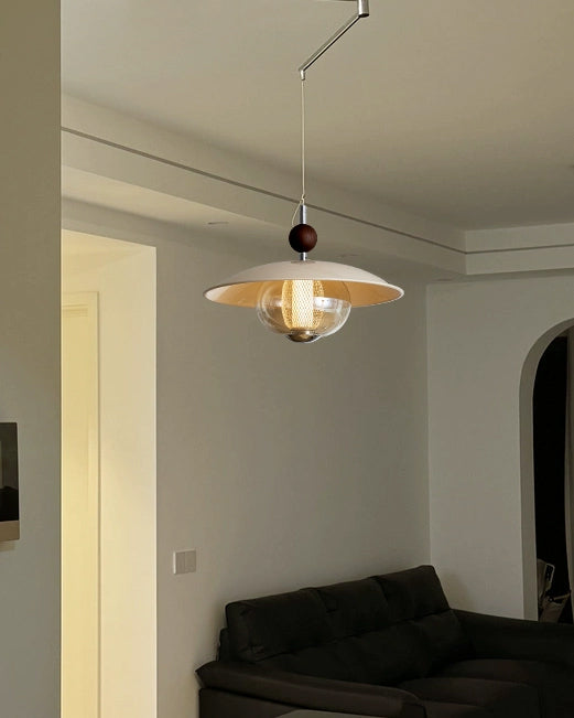 WOMO Glass Dome Swing Arm Pendant Light-WM3161 — product view 3