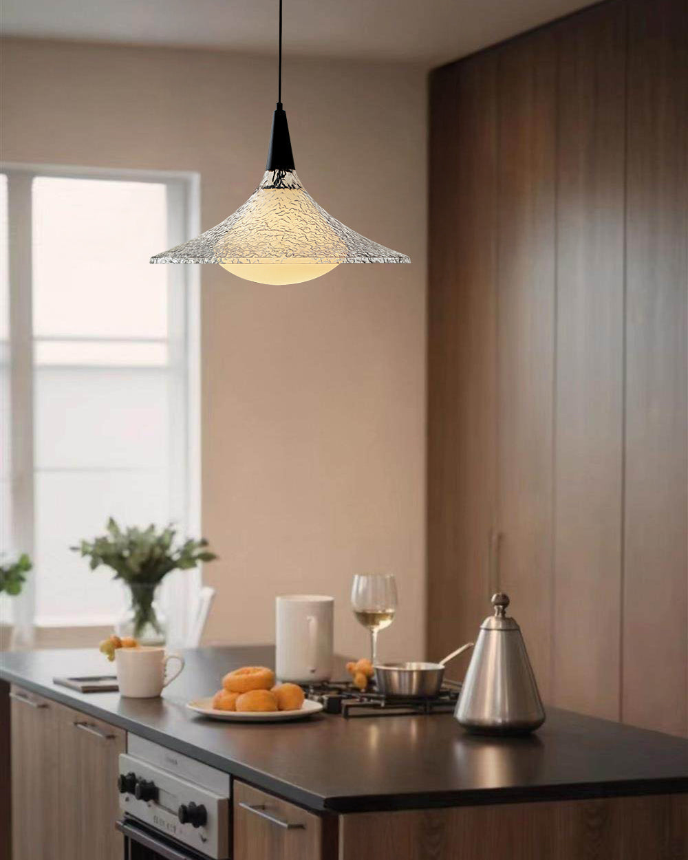 WOMO Glass Cone Pendant Lights-WM3162 — product view 2