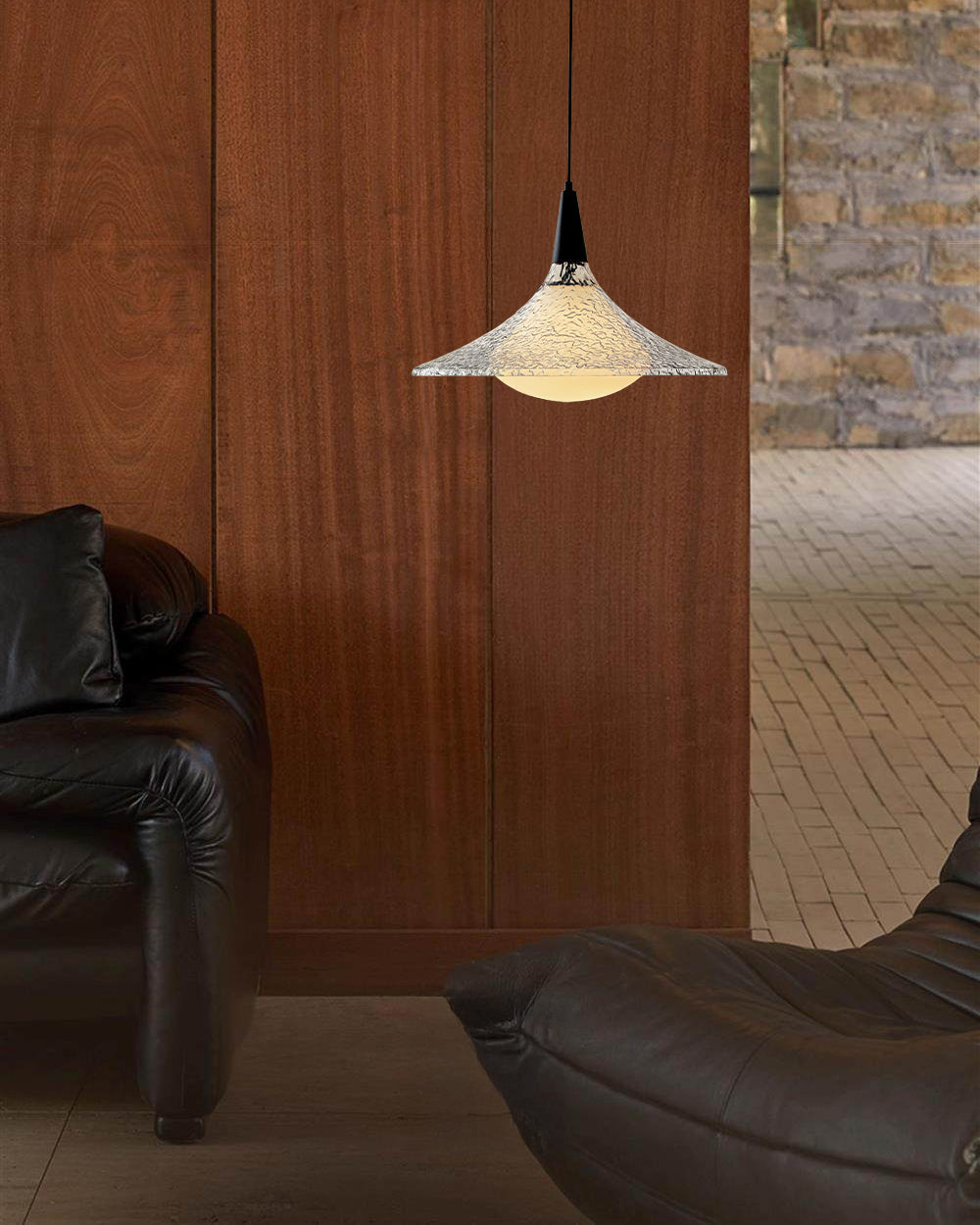WOMO Glass Cone Pendant Lights-WM3162 — product view 4