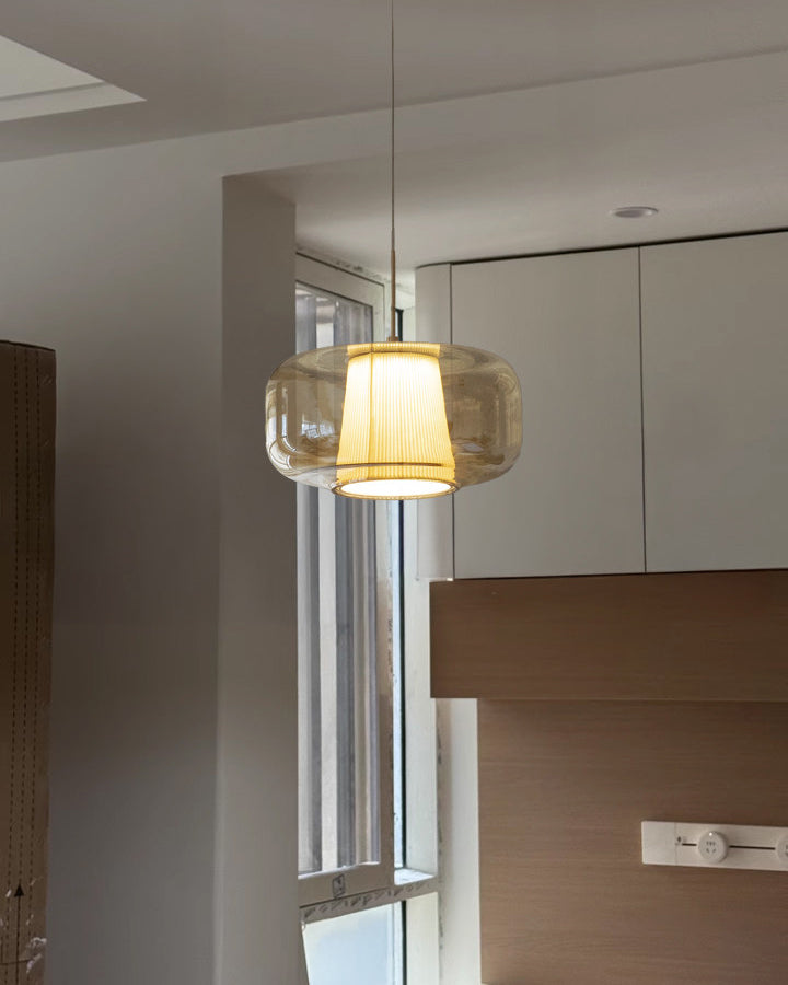 WOMO cylinder Glass Pendant Light-WM3164 — product view 5