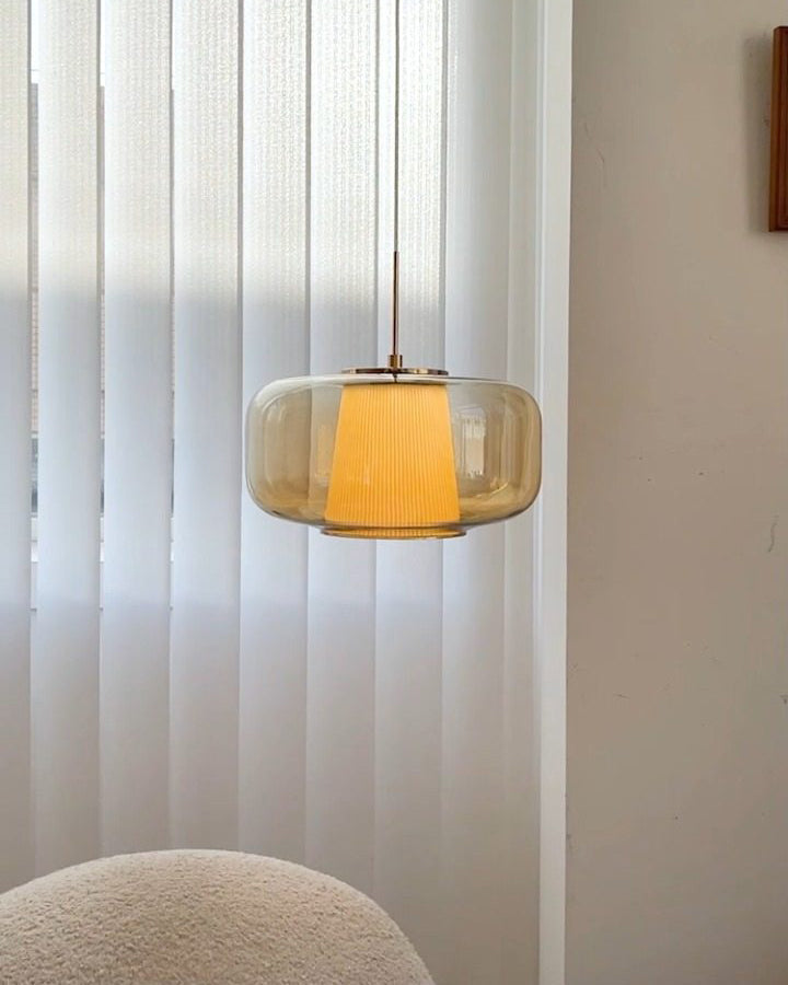 WOMO cylinder Glass Pendant Light-WM3164 — product view 7