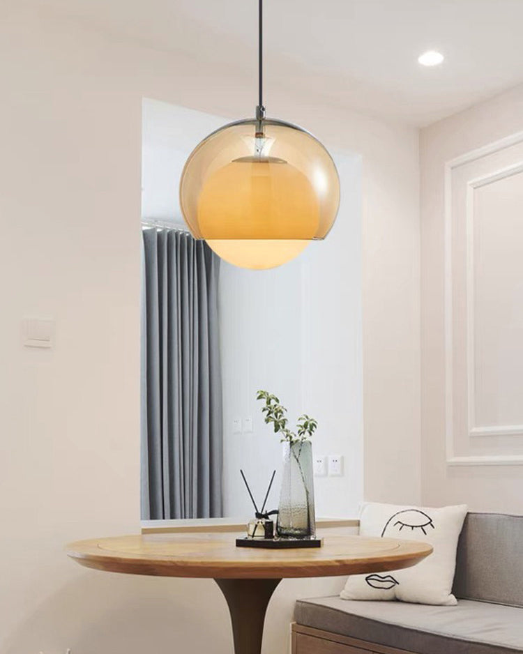 WOMO Glass Globe Pendant Light-WM3171 — product view 6
