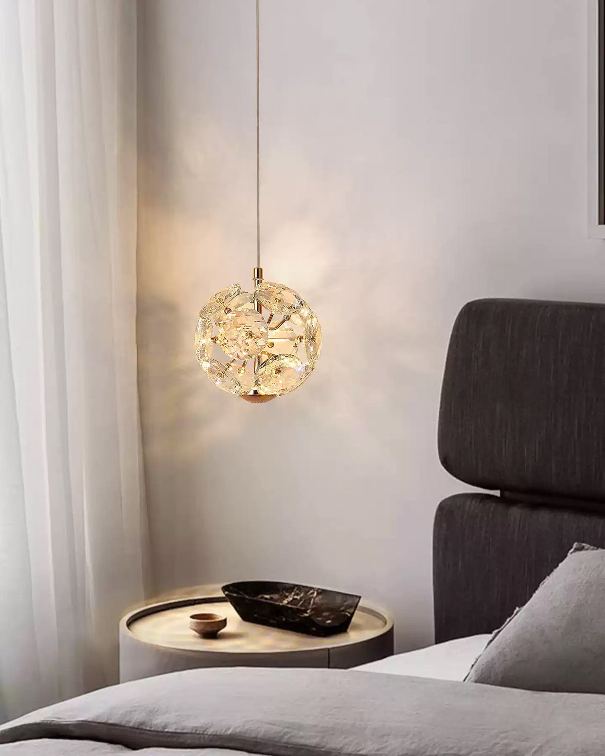 WOMO Globe Crystal Pendant Light-WM3174 — product view 3