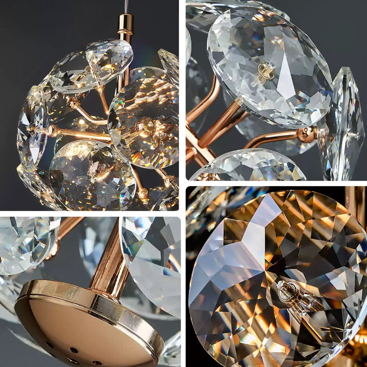 WOMO Globe Crystal Pendant Light-WM3174 — product view 6