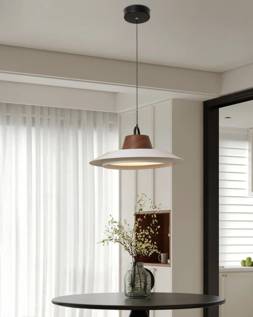 WOMO White Acrylic UFO Pendant Light-WM3175 — product view 5