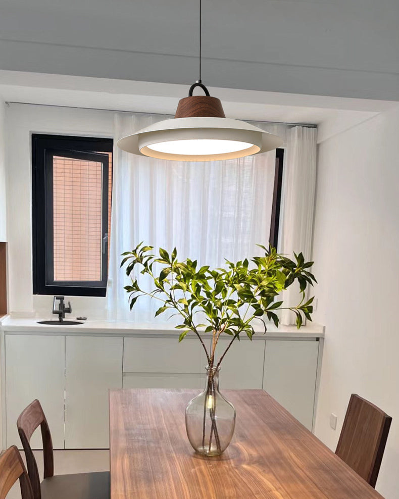 WOMO White Acrylic UFO Pendant Light-WM3175 — product view 6