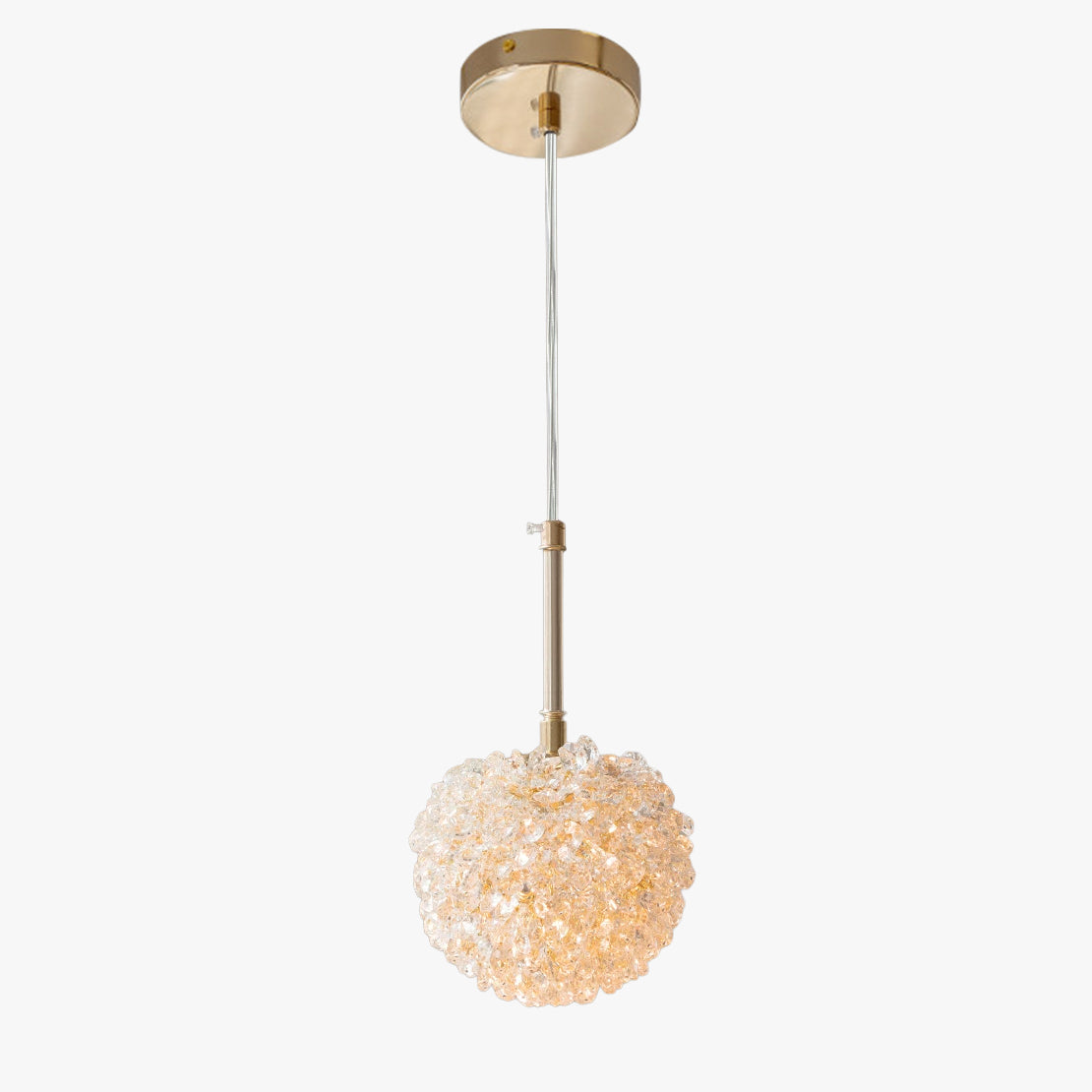 WOMO Gold Crystal Globe Pendant Light-WM3177 — product view 7