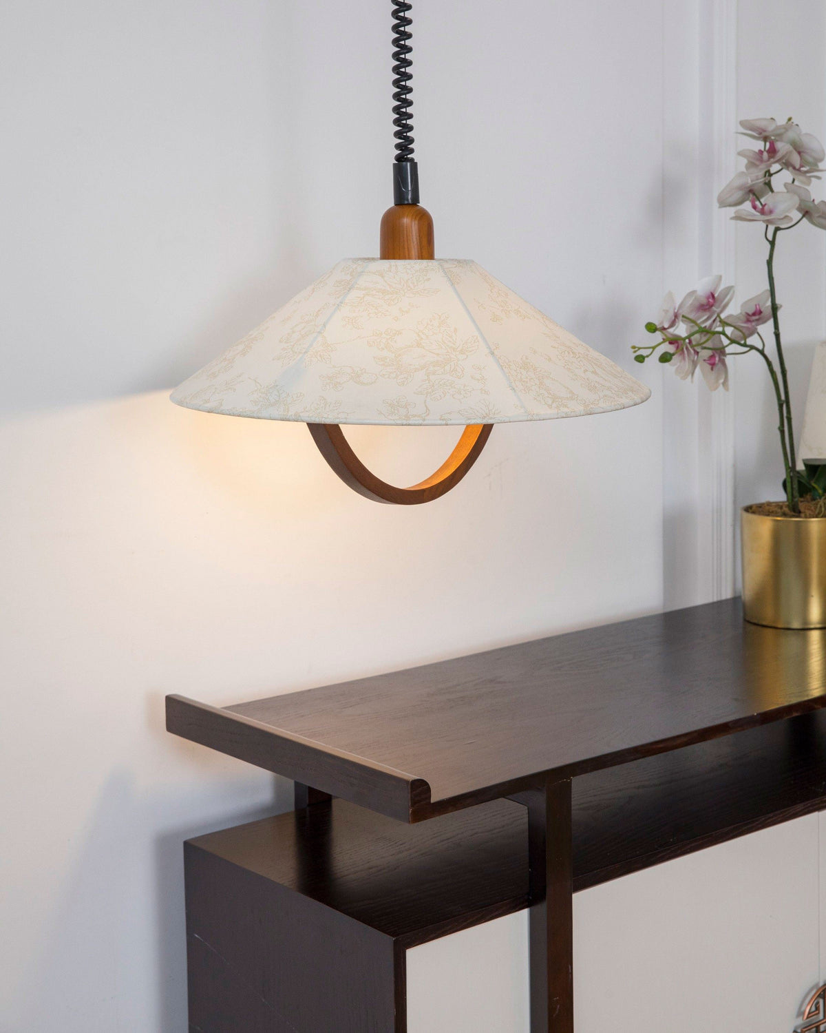 WOMO Fabric Umbrella Adjustable Pendant Light-WM3180 — product view 3