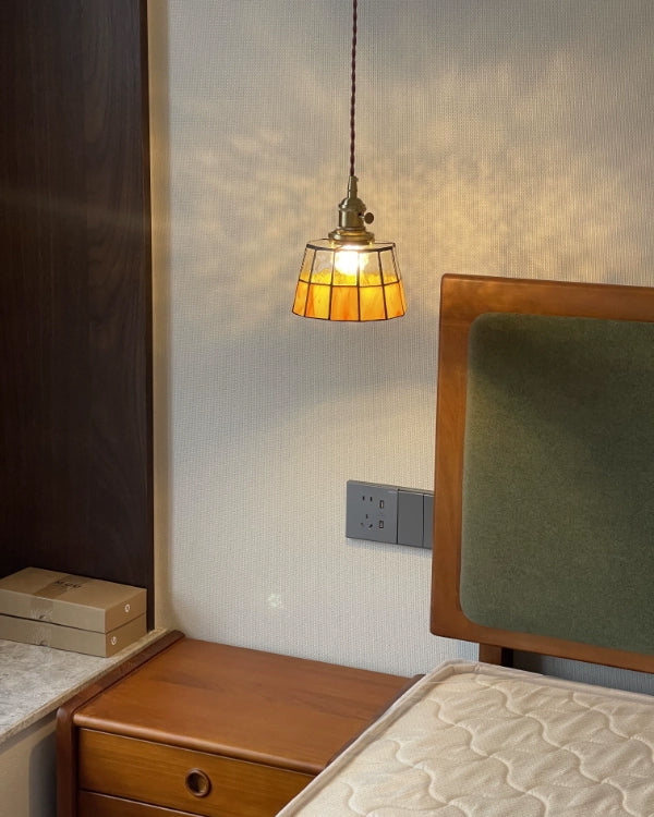 WOMO Enamel Stained Glass Pendant Light-WM3183 — product view 3