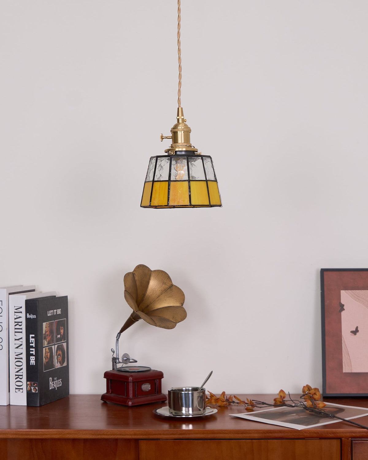 WOMO Enamel Stained Glass Pendant Light-WM3183 — product view 7
