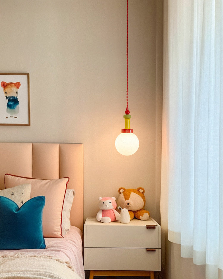 WOMO Glass Globe Children Pendant Light-WM3188 — product view 2