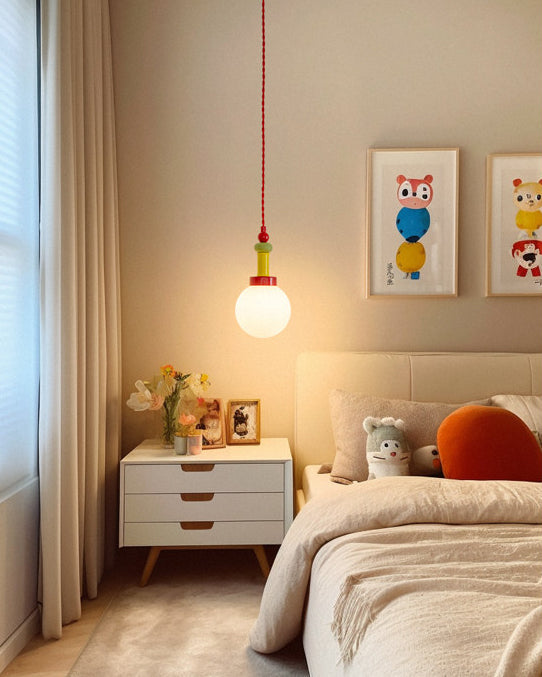 WOMO Glass Globe Children Pendant Light-WM3188 — product view 3