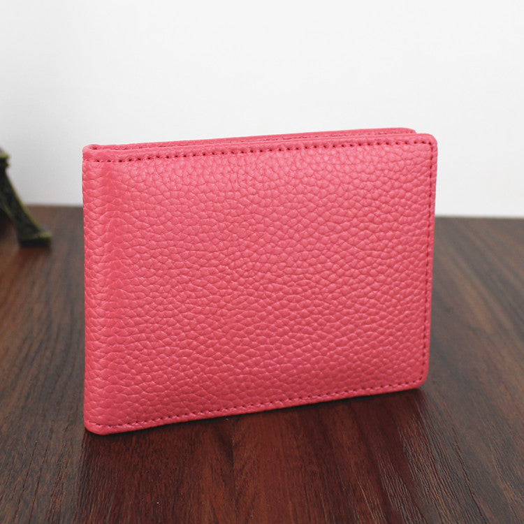 Chic Textured Leather Card Wallet — product view 1