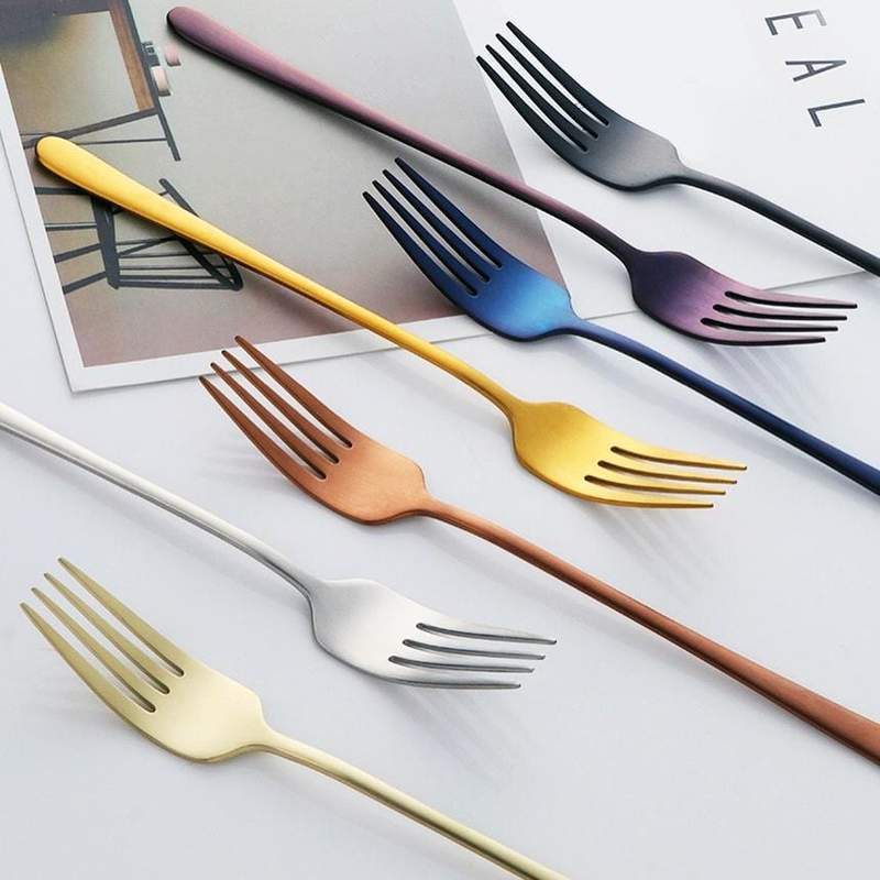Vibrant Cutlery Set, 29 Piece, Colored Steel — product view 4