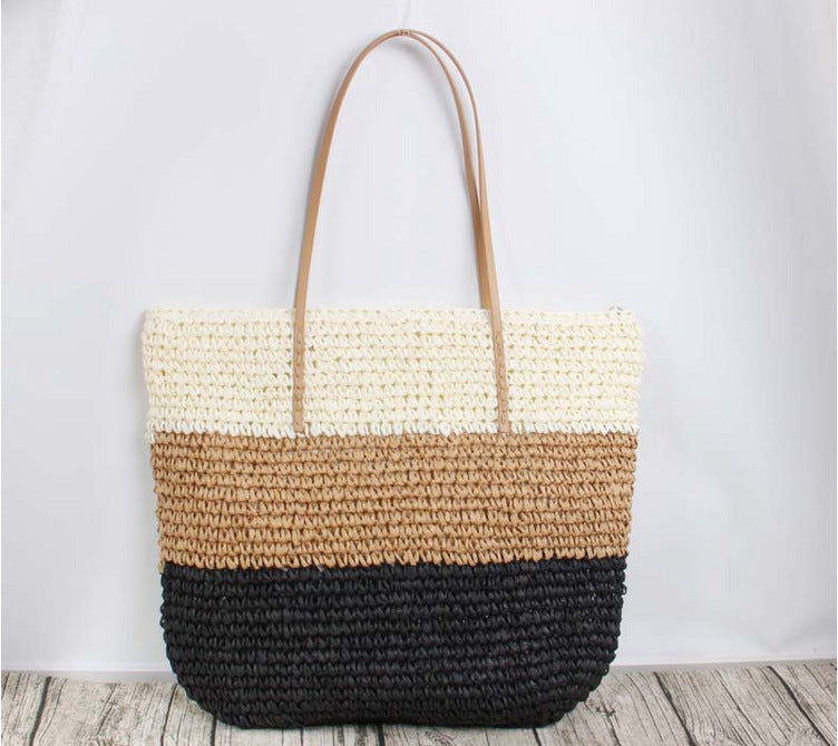 Large rattan shopping bag with sturdy handles LoungeYard — product view 4
