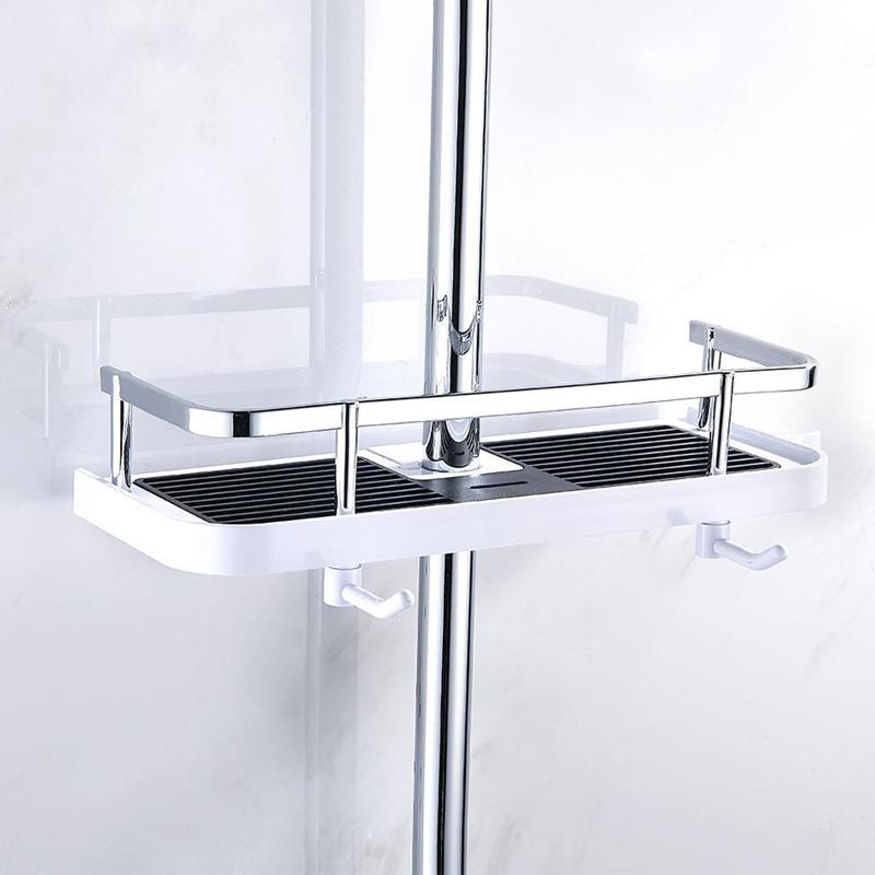 LoungeYard | Bathroom Rod Shower Shelf Holder — product view 1