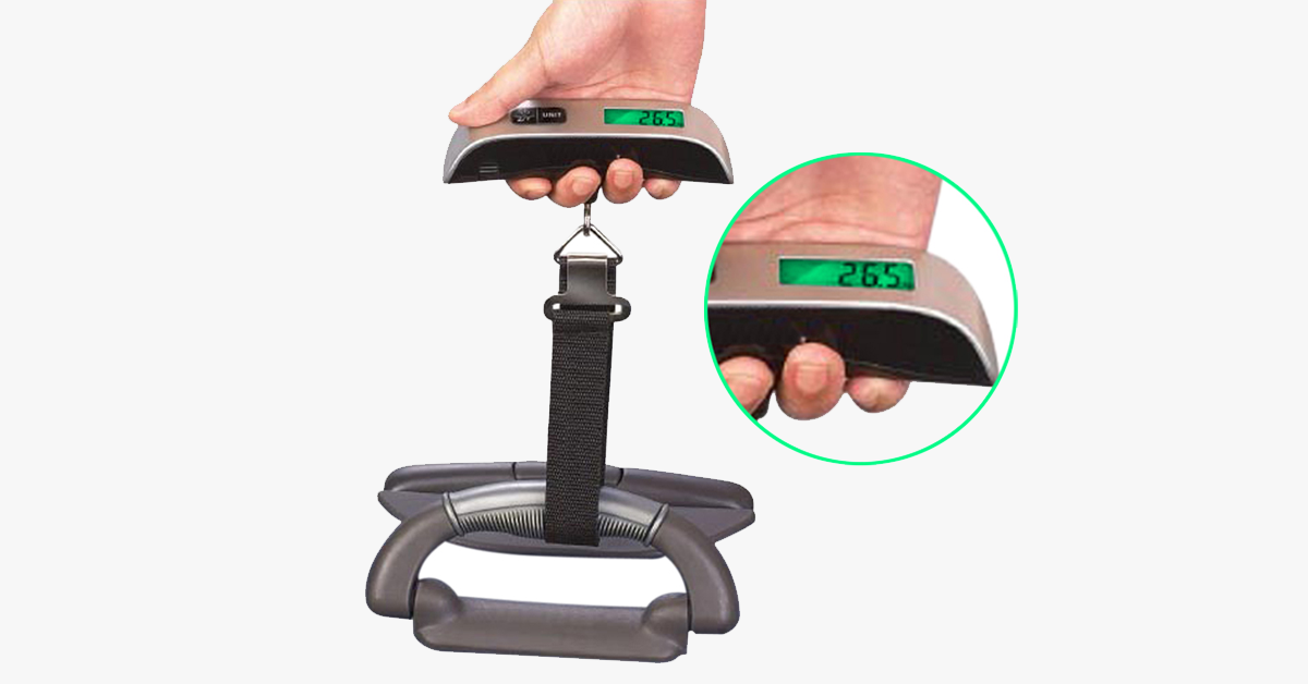 LoungeYard | Handheld Digital Luggage Scale - Temperature Sensor & LCD Display - Portable Size — product view 2