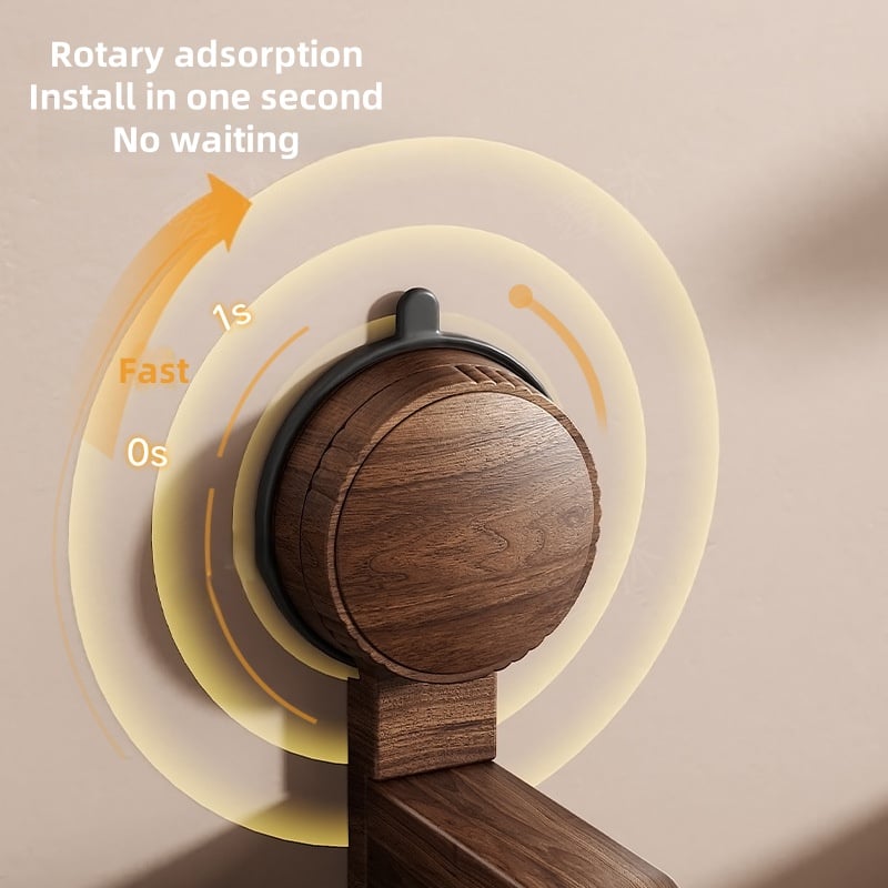 LoungeYard | Suction Cup Walnut Paper Towel Holder — product view 1