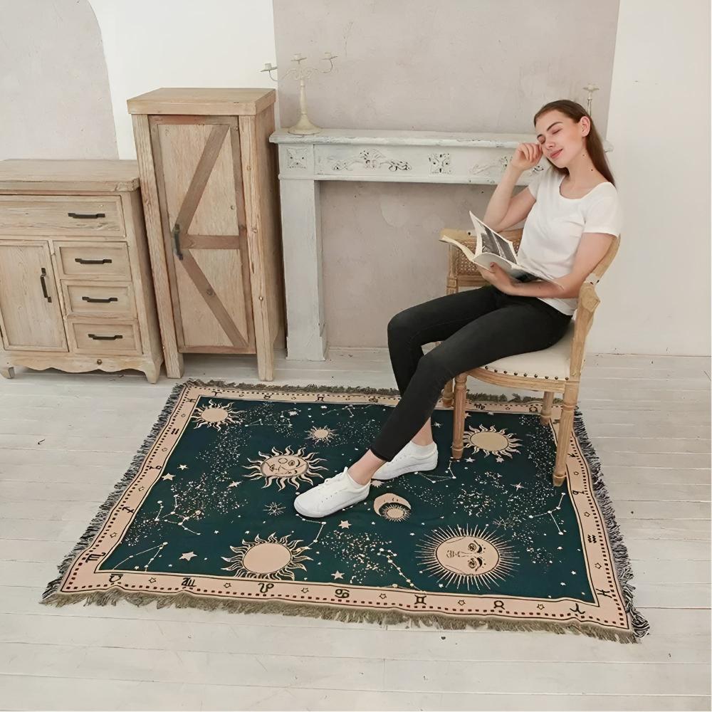LoungeYard | Sun Moon Stars Celestial Blanket — product view 3