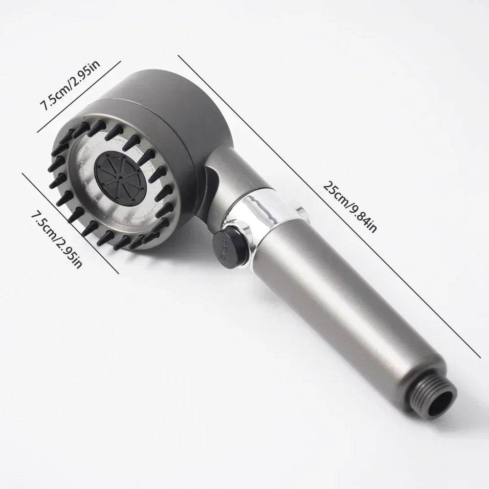 LoungeYard | Adjustable High-Pressure Shower Head With 3 Settings And Water Filter — product view 3