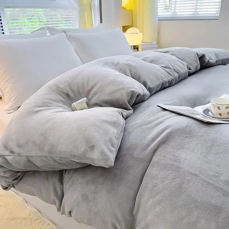 LoungeYard | Verdict Flannel Fleece Duvet Cover - CozyCover — product view 4