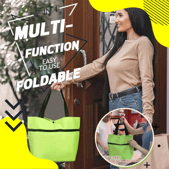LoungeYard | 2 In 1 Folding Shopping Cart Tote Bag — product view 4