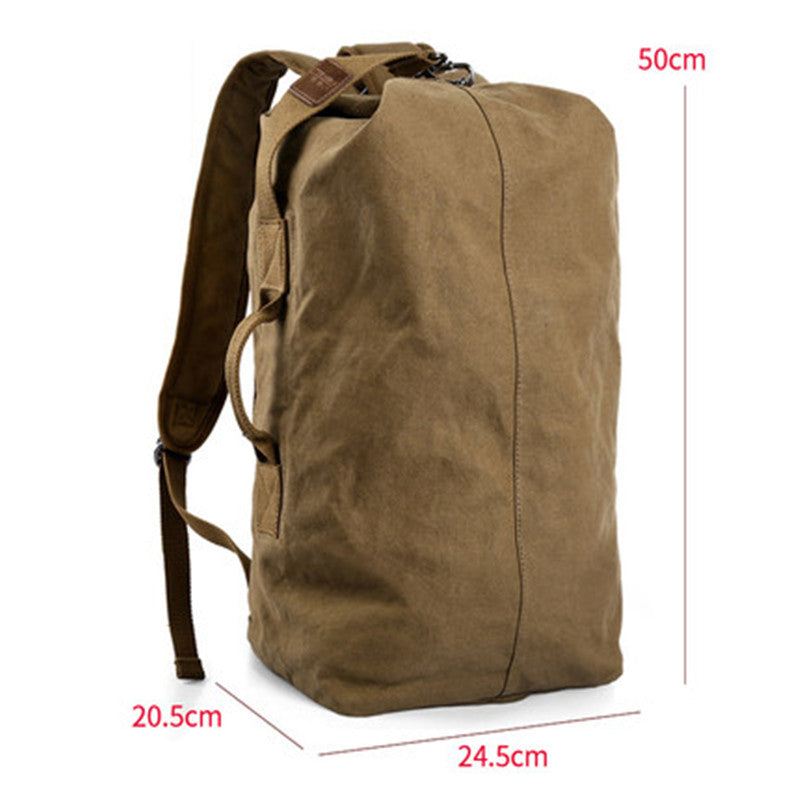 LoungeYard | Large Capacity Canvas Backpack, with Sturdy Material, Multiple Interior Pockets and Multi-purpose Utility, for Outdoor & Travel, Men and Women — product view 1