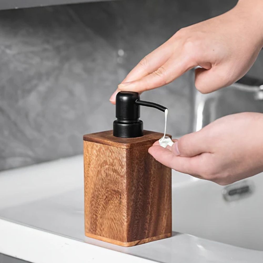 LoungeYard | Walnut Aura Lotion & Soap Dispenser — product view 4