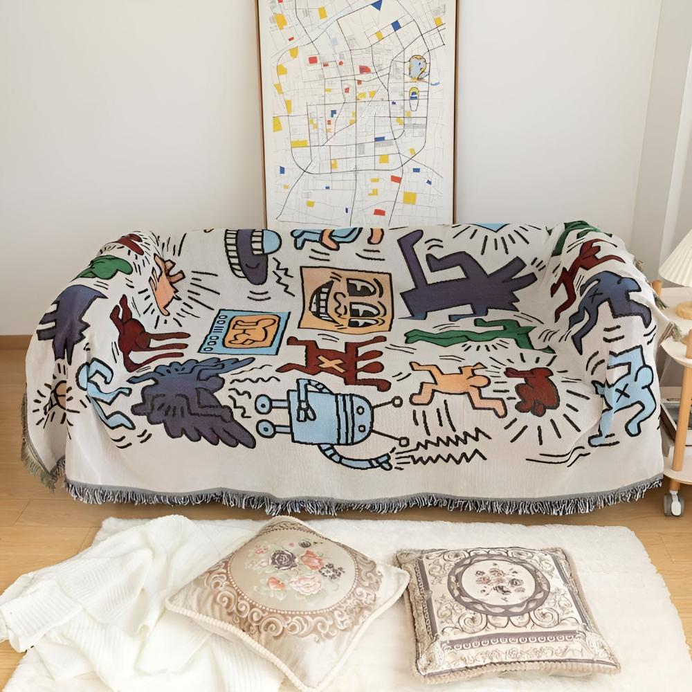 LoungeYard | Bold Expressions Tassel Blanket — product view 4
