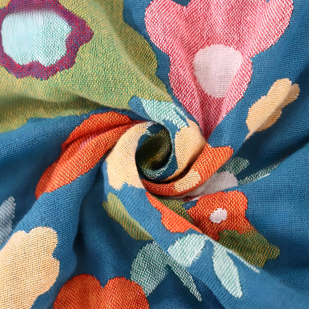 LoungeYard | Wildflower Botanical Bliss Cotton Blanket — product view 3