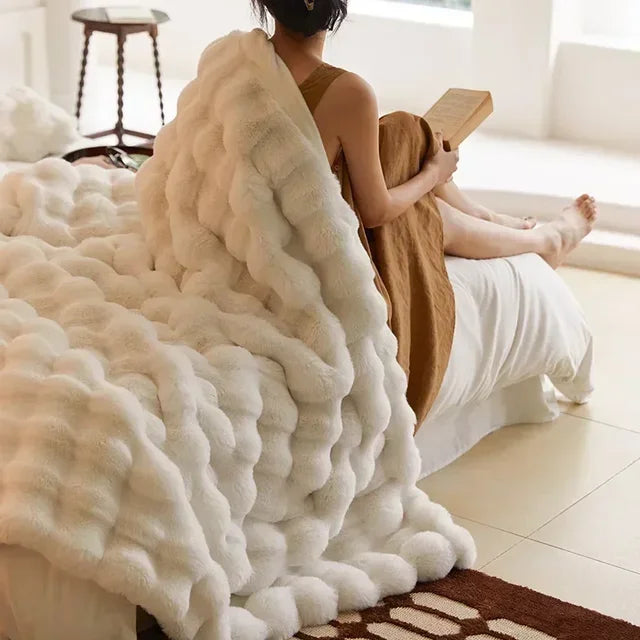 LoungeYard | Wearable Fluffy Blanket of Imitation Fur - VeluLuxe — product view 2