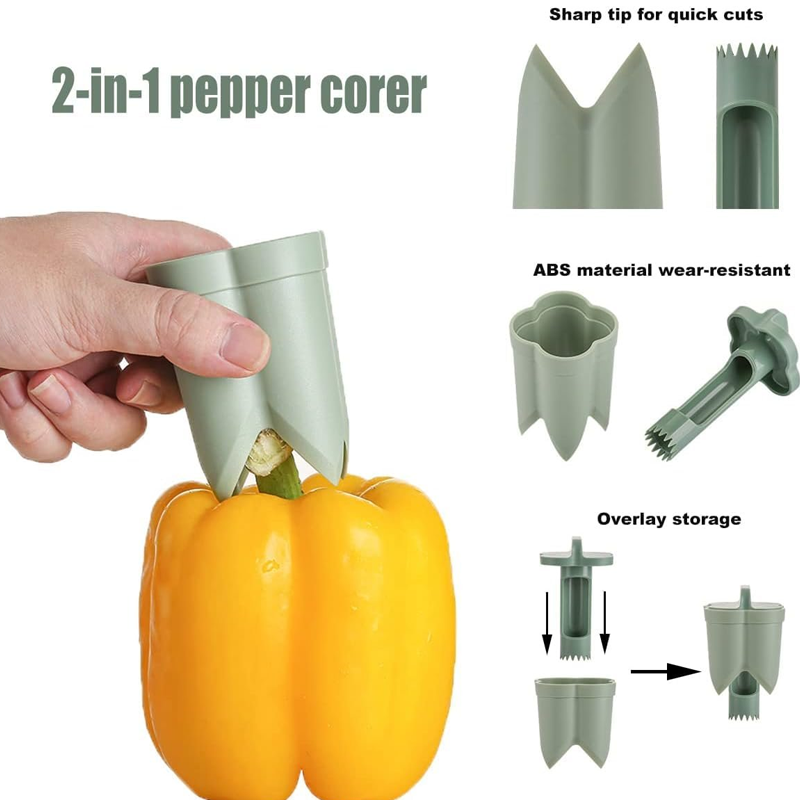 2-In-1 Fruit Pepper Corer | LoungeYard — product view 3